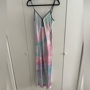Geisha Designs Printed Slip Midi Dress